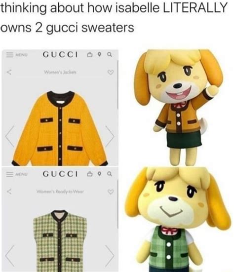 isabelle gucci sweater meme|Isabelle's shirt .